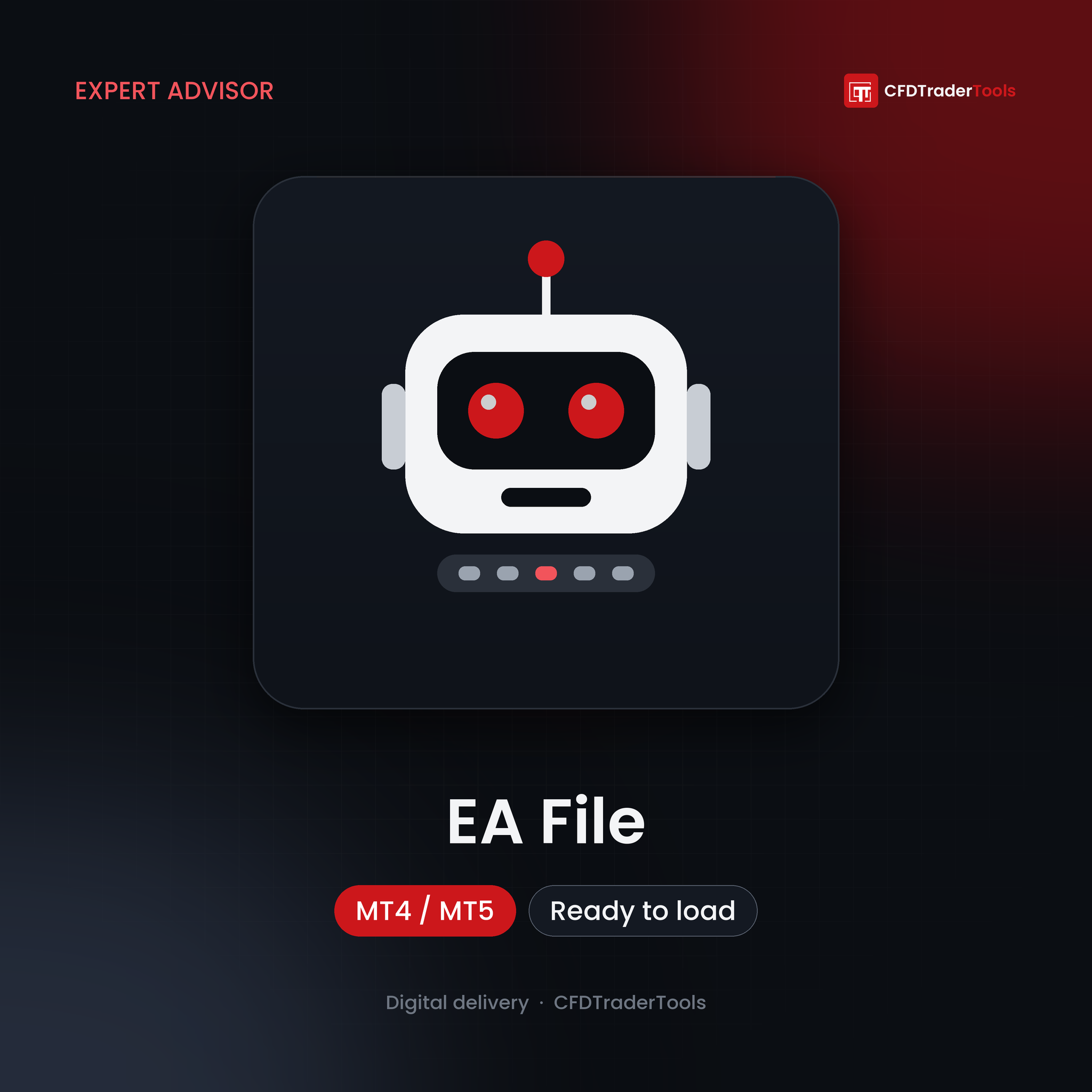 Expert Advisor (EA) for MT4/MT5 automated CFD trading — CFDTraderTools product image with robot icon